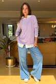 Made in Italy Conrad Body Skim Knit Jumper Lavender 
